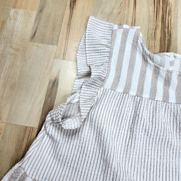 Blu Pepper Striped Ruffle Blouse - Picture 6 of 10